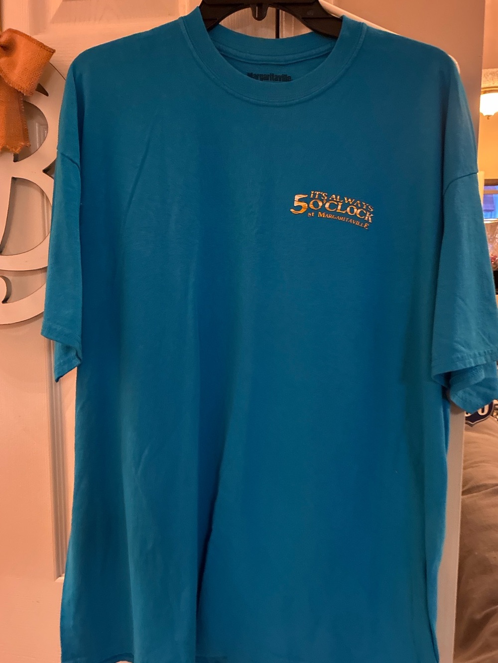 Margaritaville Teal Graphic T-Shirt - It's 5 O'Clock Logo